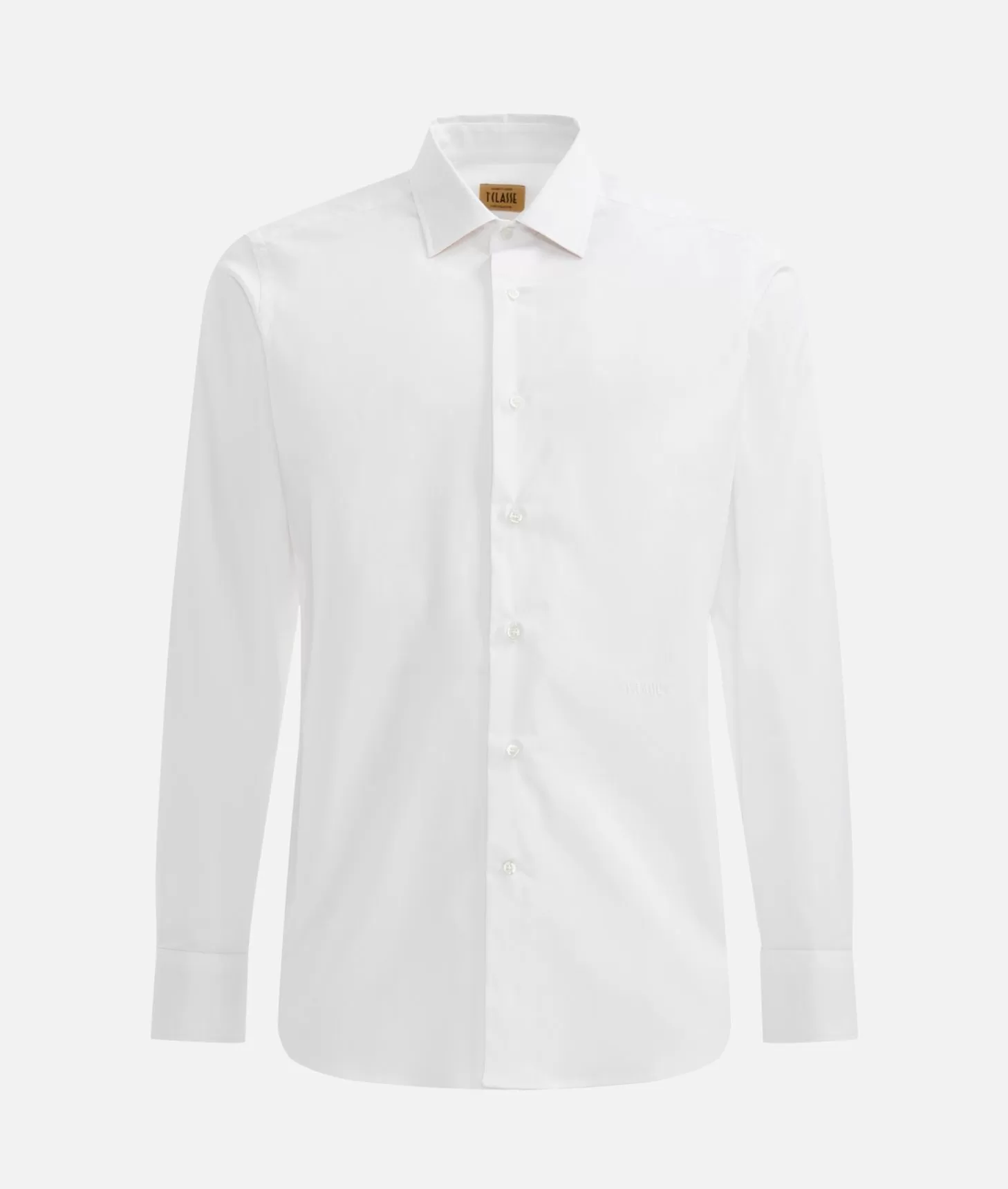 Alviero martini 1a classe Camicia slim in cotone stretch con toppe Geo Classic Bianca Italia