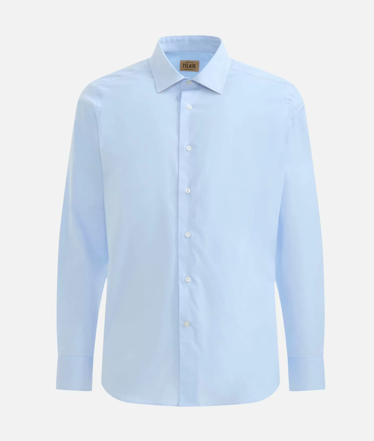 Alviero martini 1a classe Camicia slim in cotone stretch con toppe Geo Classic Azzurra 2025