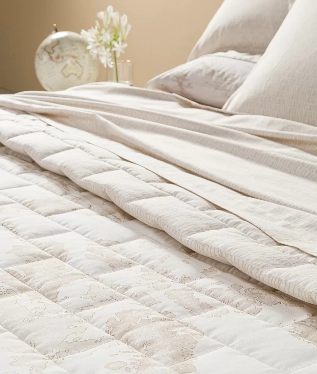 Alviero martini 1a classe Copriletto trapuntato Geo White Pezzi Unici