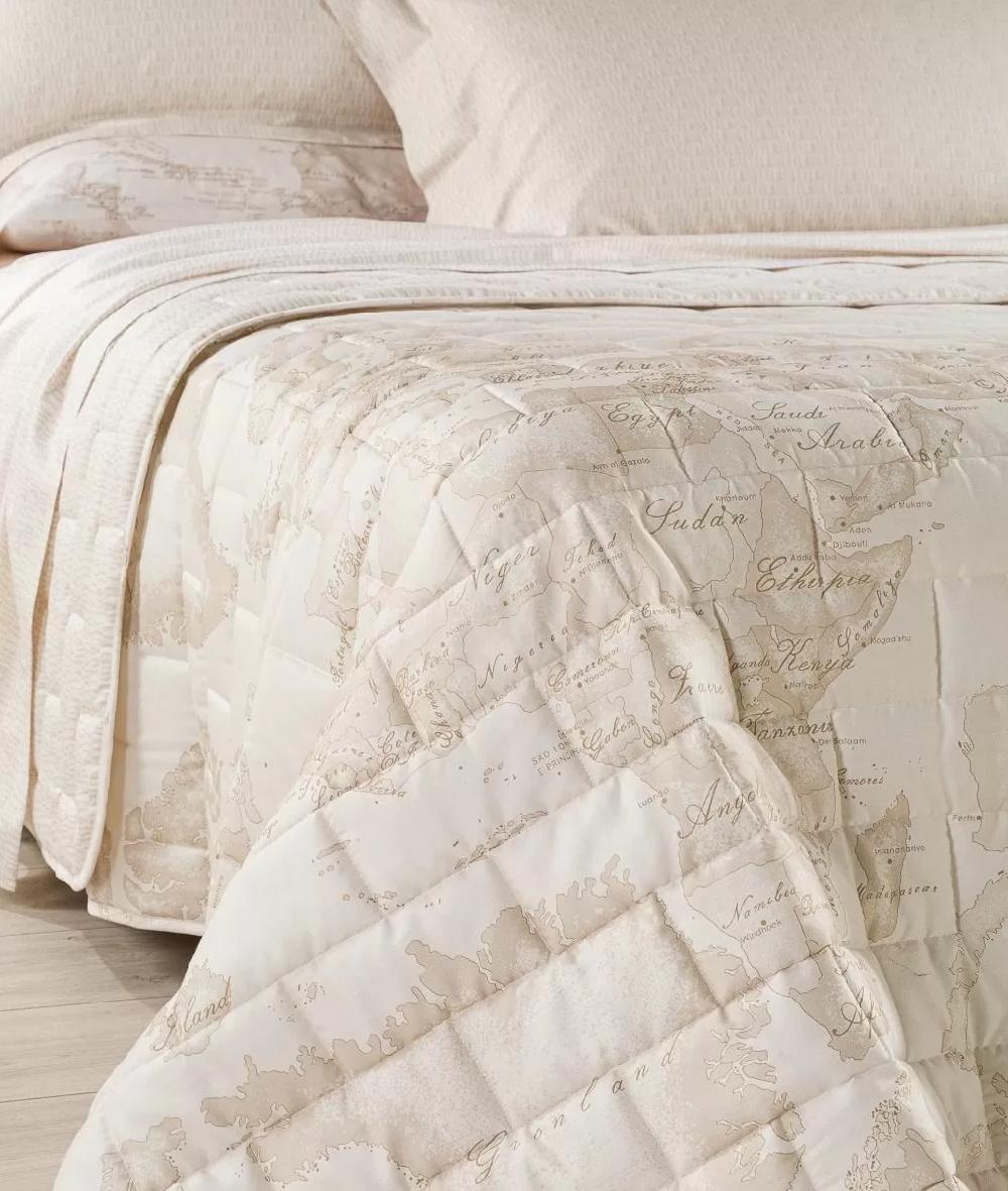 Alviero martini 1a classe Copriletto trapuntato Geo White Pezzi Unici