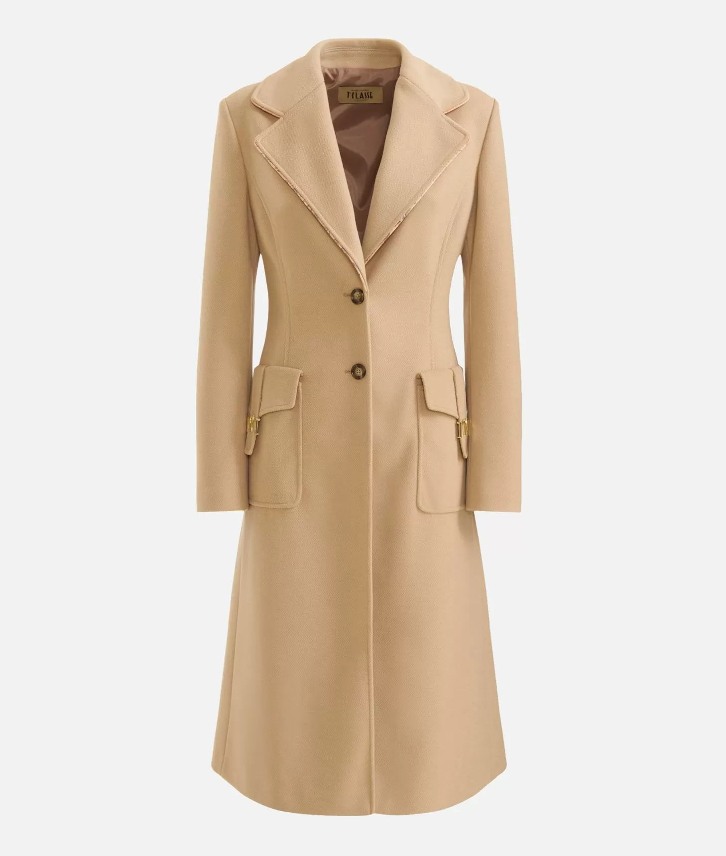 Alviero martini 1a classe Cappotto con dettaglio gioiello in velour Cammello Online