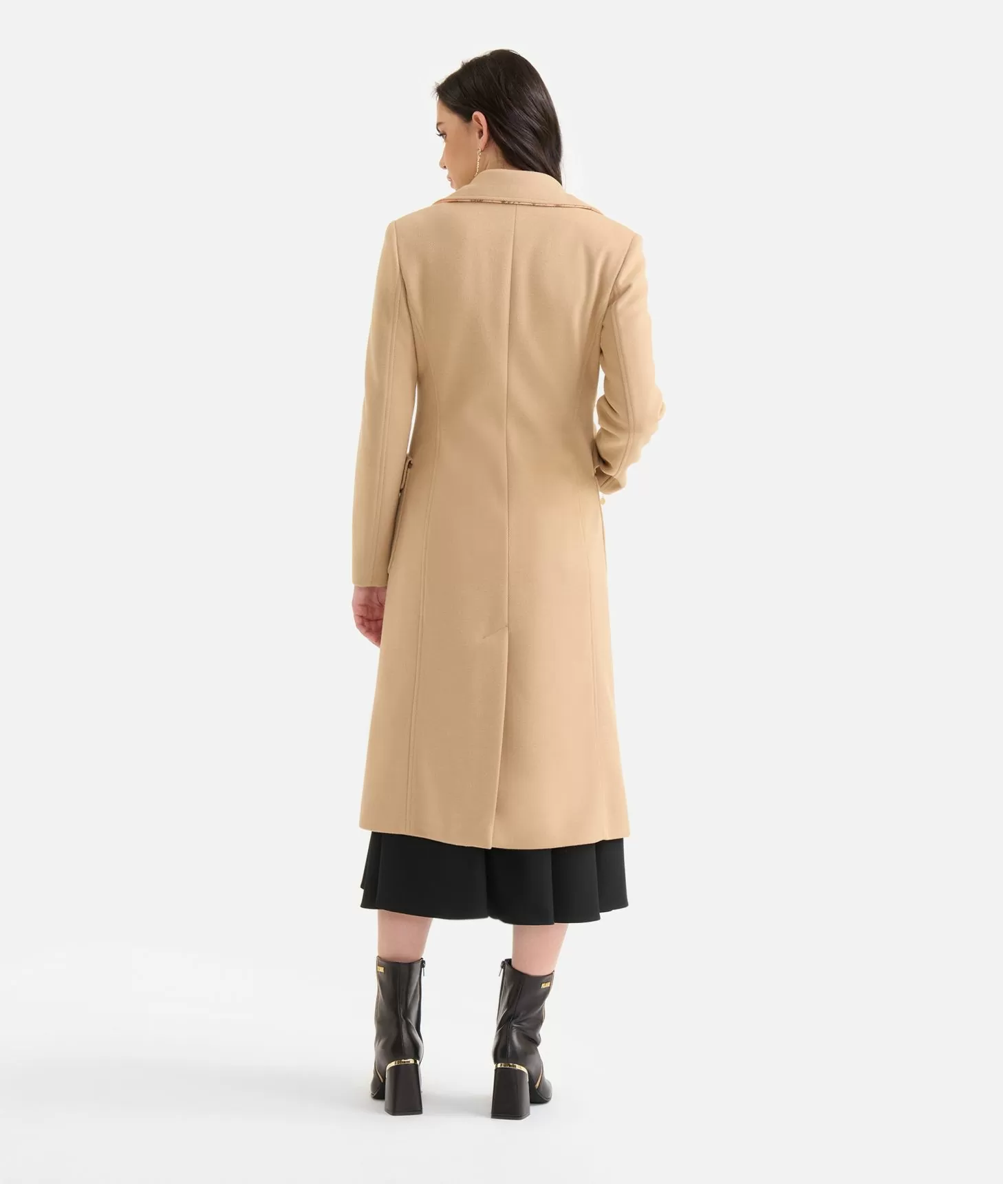 Alviero martini 1a classe Cappotto con dettaglio gioiello in velour Cammello Online