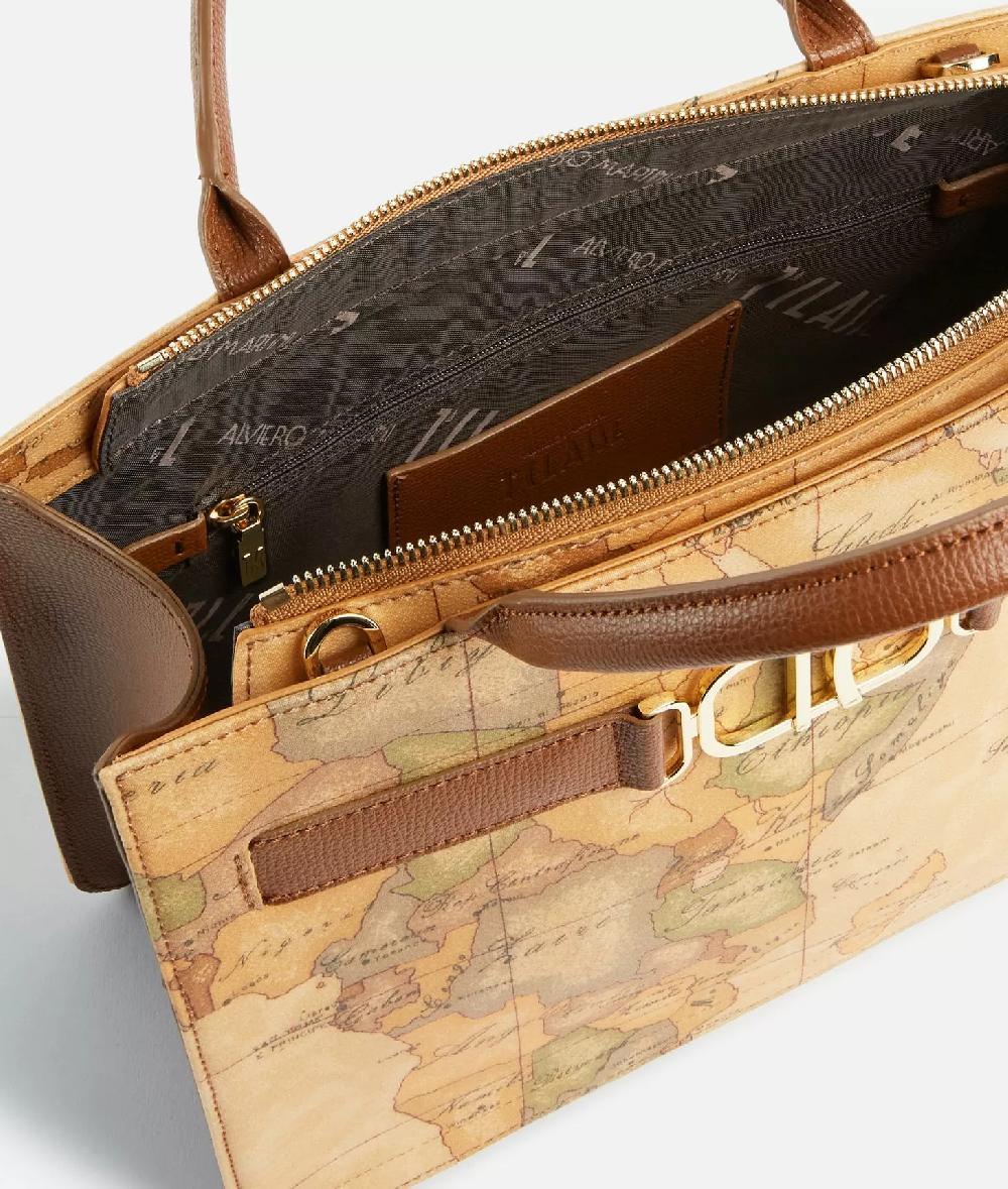 Alviero martini 1a classe 3D Geo borsa a mano con tracolla Castagna Outlet