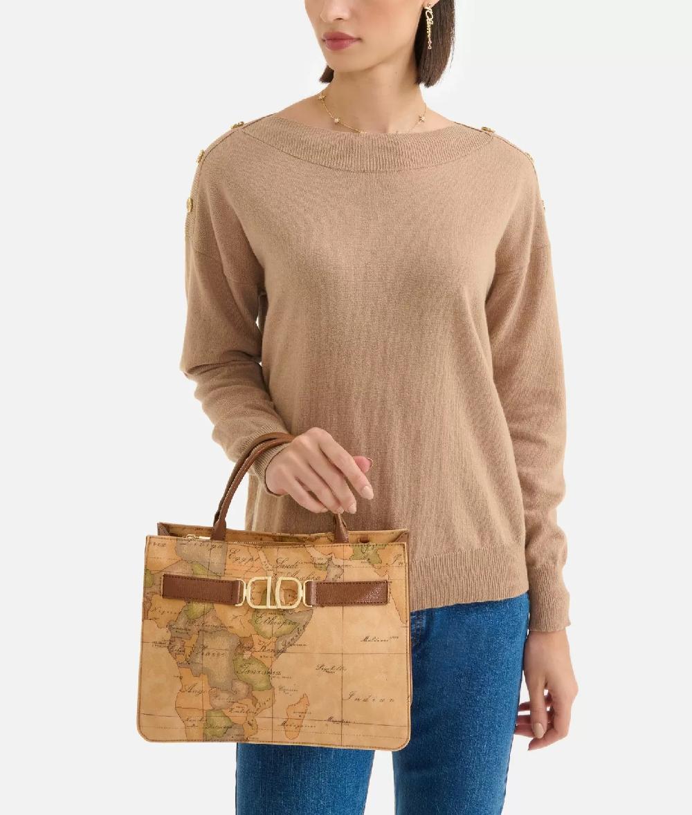 Alviero martini 1a classe 3D Geo borsa a mano con tracolla Castagna Outlet