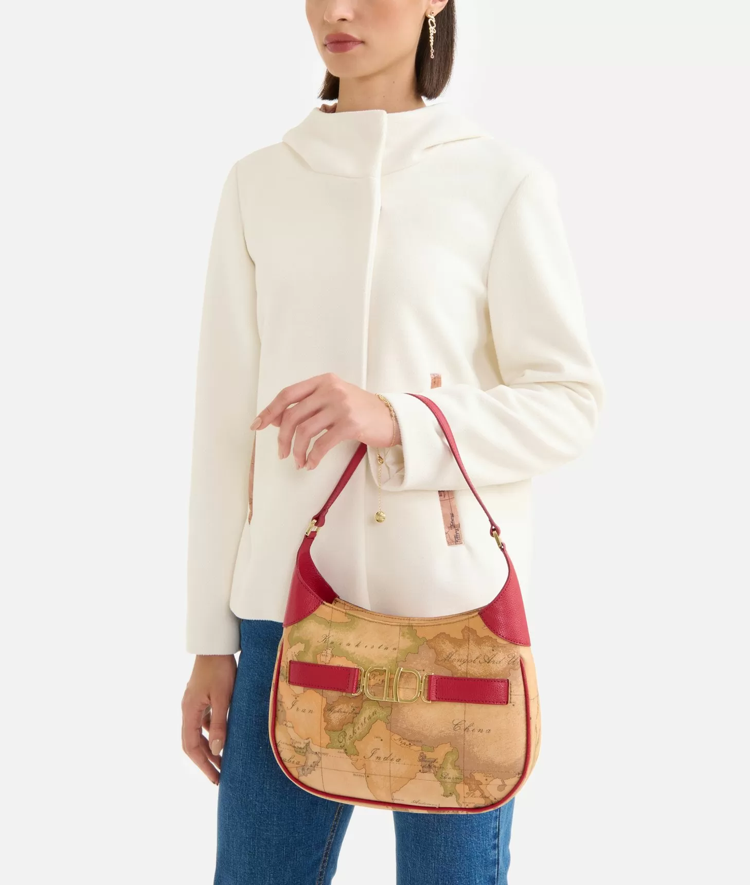 Alviero martini 1a classe 3D Geo borsa sottospalla Lampone In Vendita