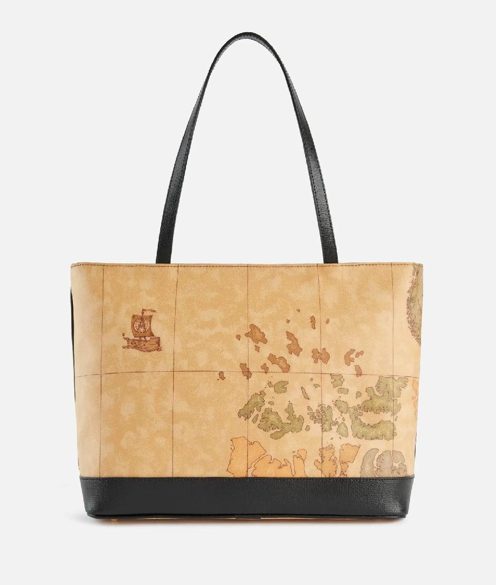Alviero martini 1a classe 3D Geo borsa shopping Nera Saldi Di Fabbrica
