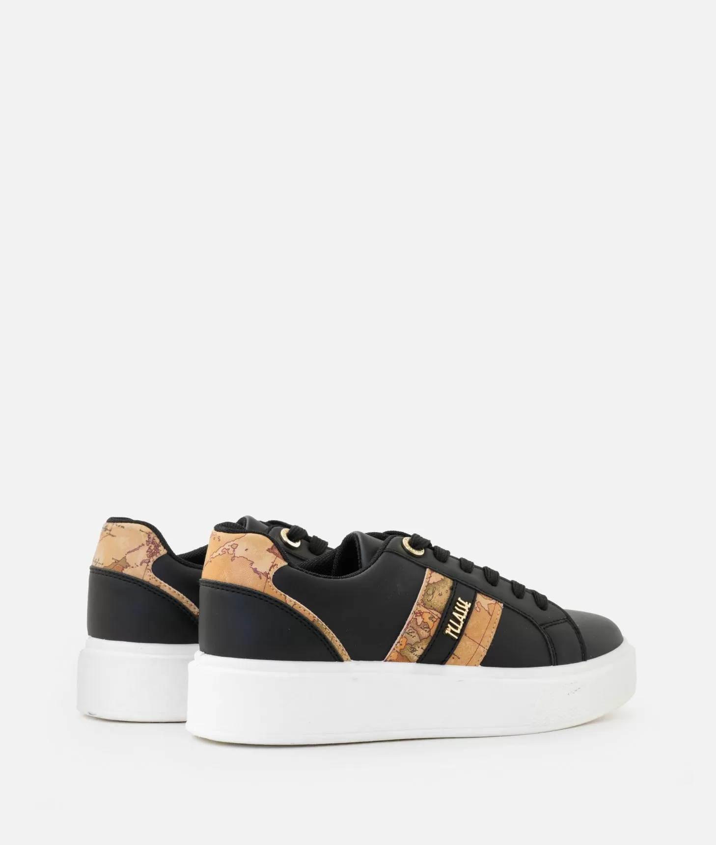Alviero martini 1a classe Sneakers in eco nappa con logo e bande Geo Classic Nere Moda