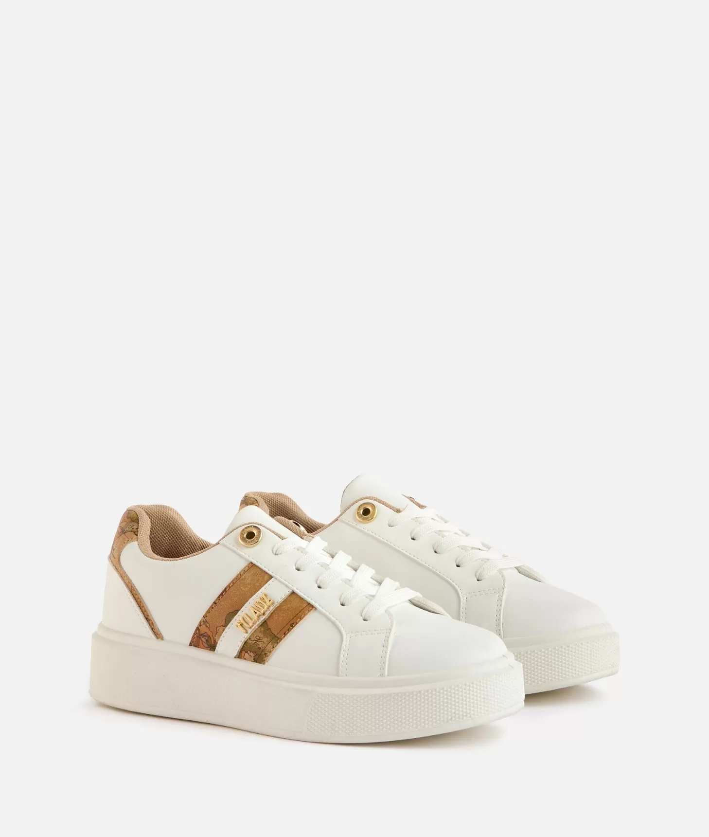 Alviero martini 1a classe Sneakers in eco nappa con logo e bande Geo Classic Bianche 2025