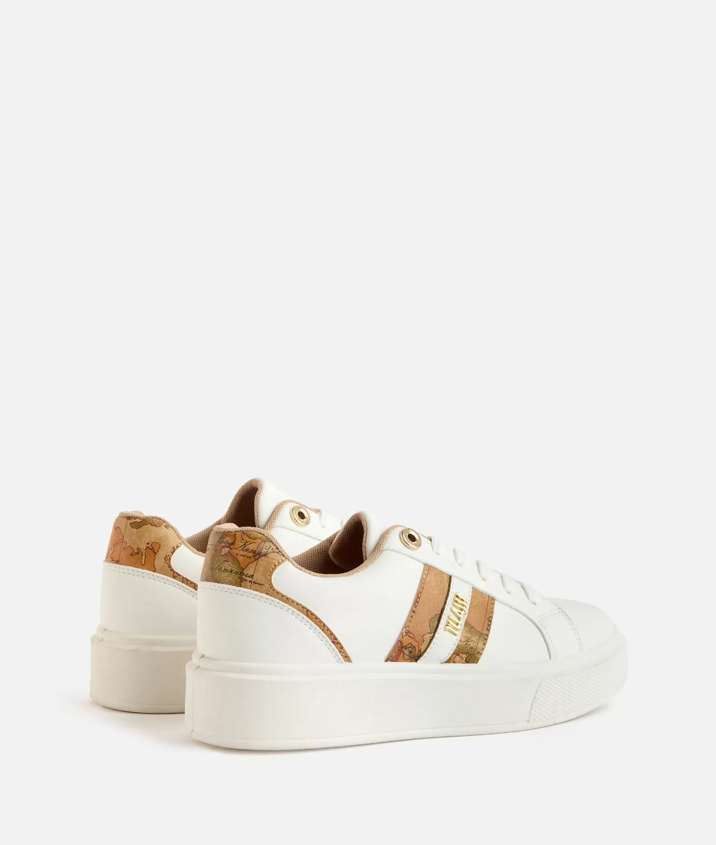 Alviero martini 1a classe Sneakers in eco nappa con logo e bande Geo Classic Bianche 2025