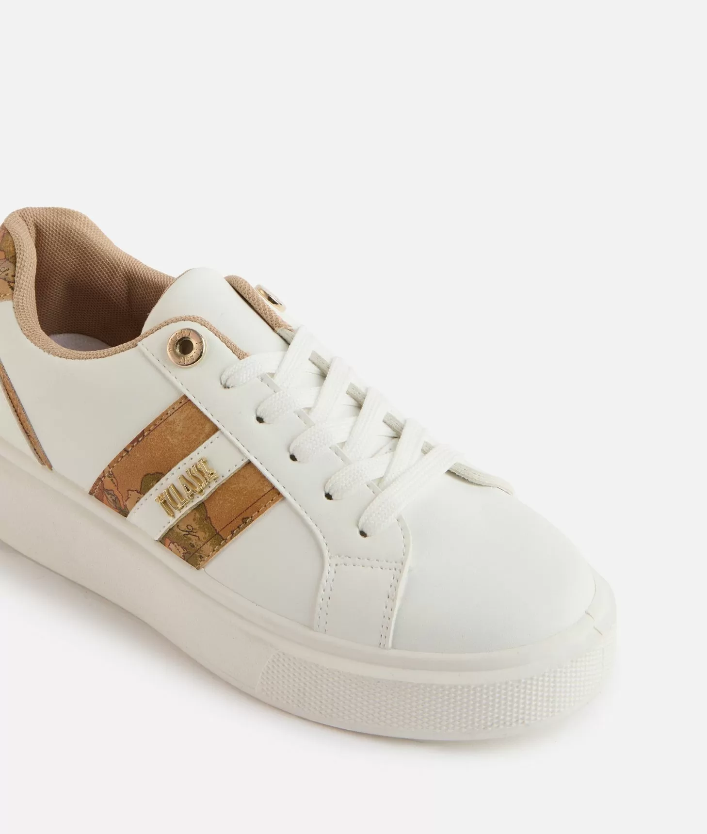 Alviero martini 1a classe Sneakers in eco nappa con logo e bande Geo Classic Bianche 2025
