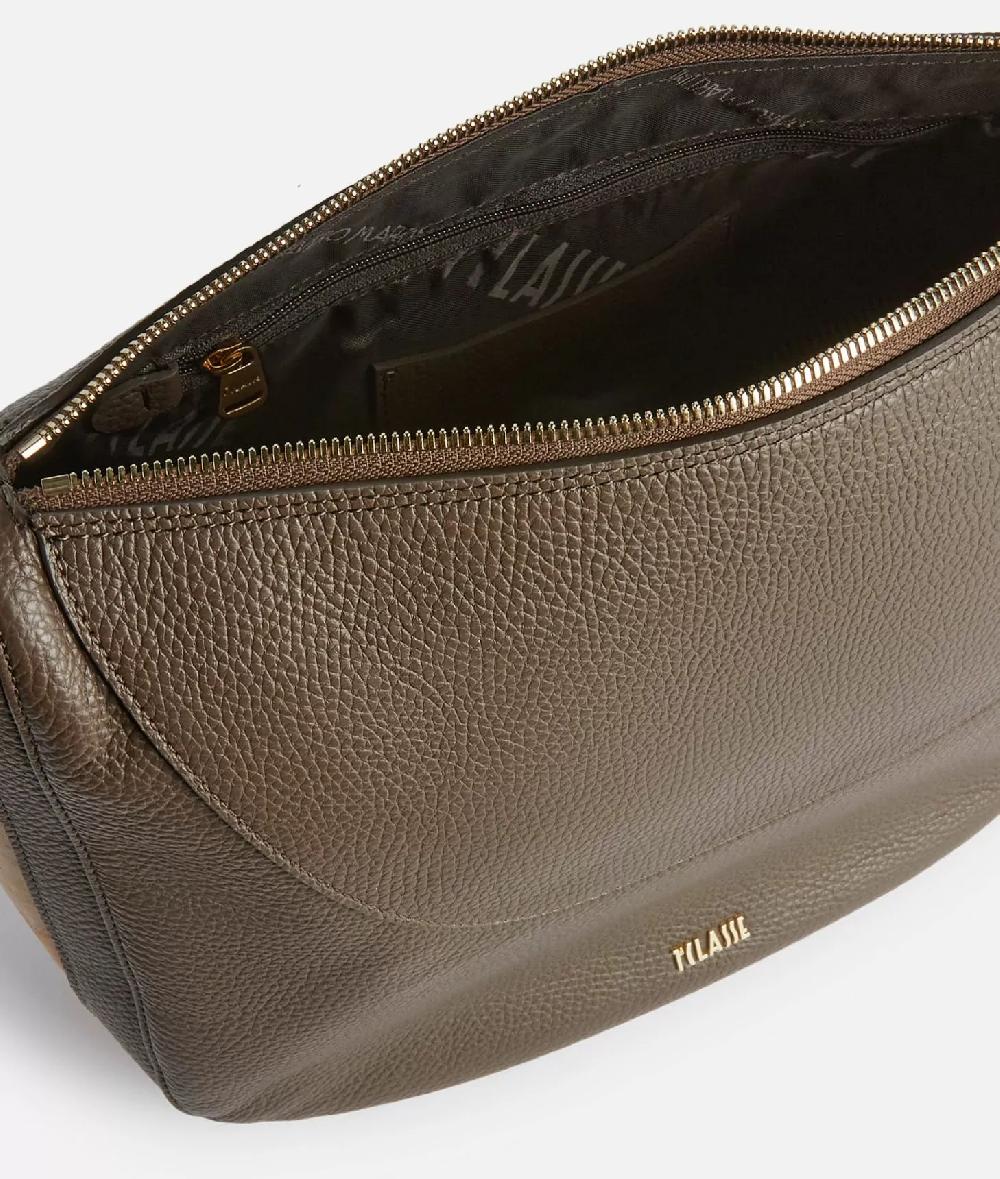 Alviero martini 1a classe Universe Leather tracolla a mezzaluna media Taupe Scuro 2025