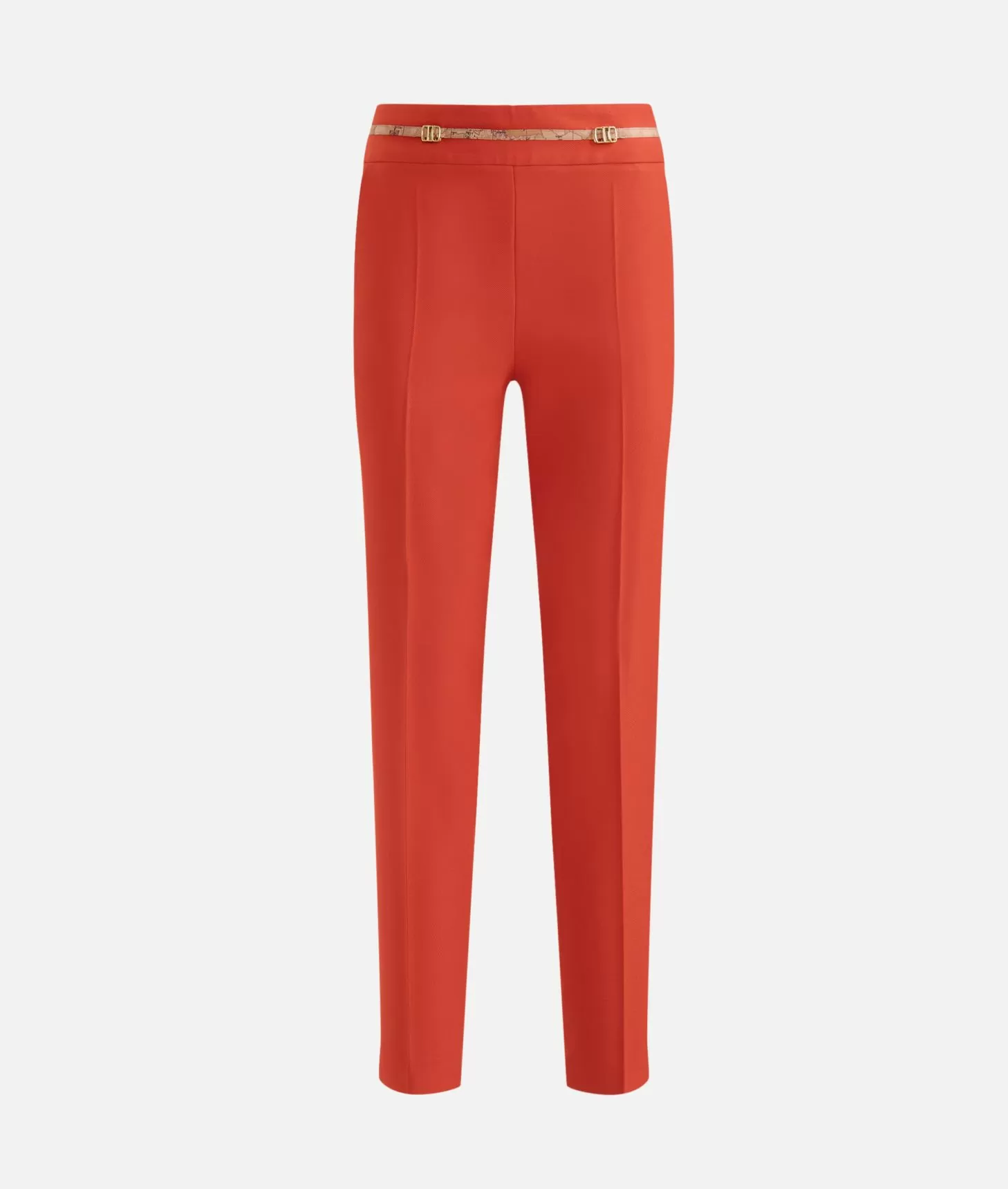 Alviero martini 1a classe Pantaloni in cavallery con fibbiette 1C Mattone Promozione