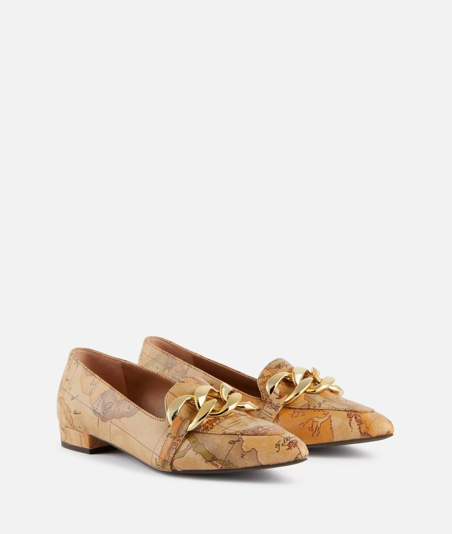 Alviero martini 1a classe Mocassini in eco nappa con maxi catena Geo Classic Pezzi Unici