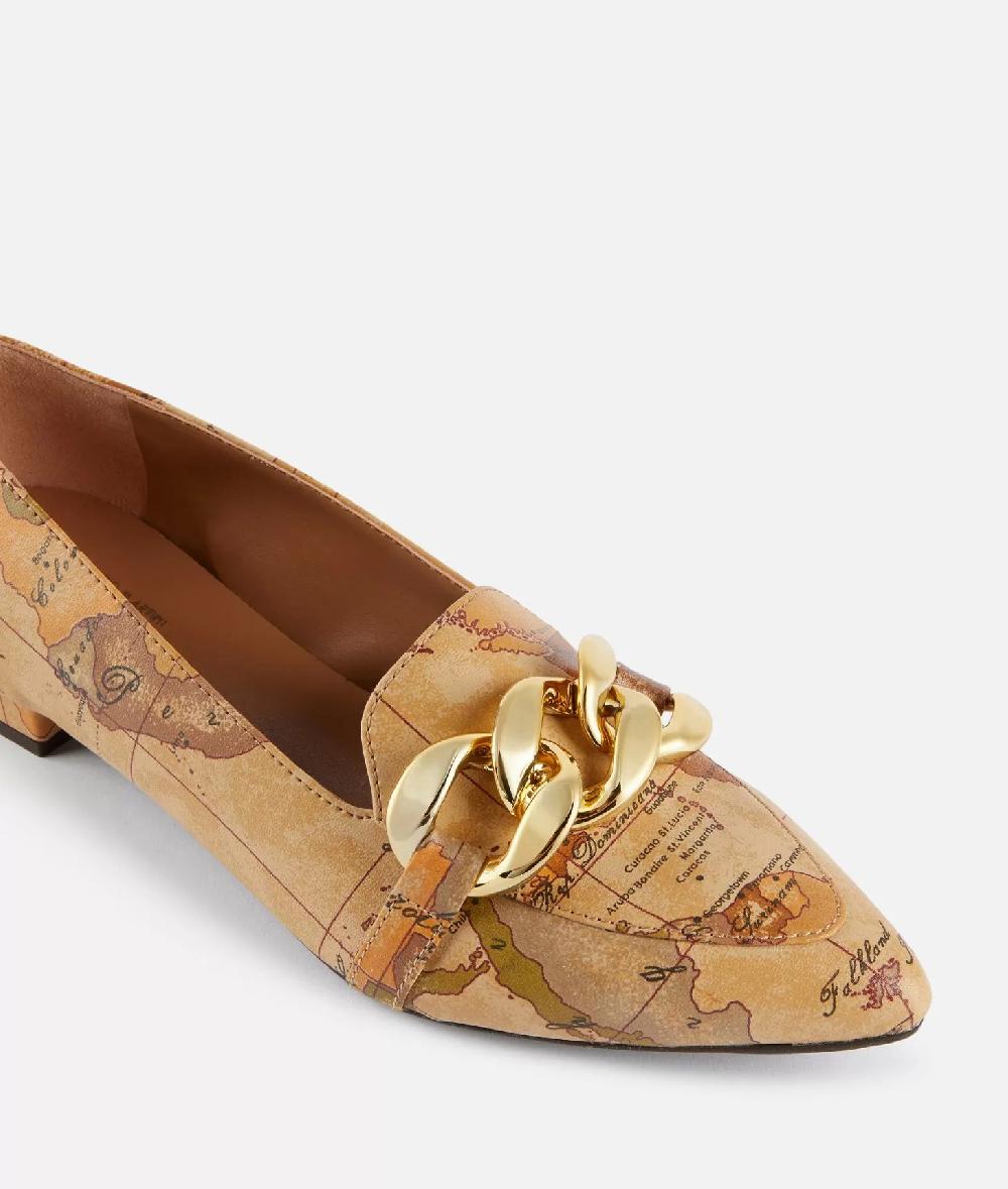 Alviero martini 1a classe Mocassini in eco nappa con maxi catena Geo Classic Pezzi Unici