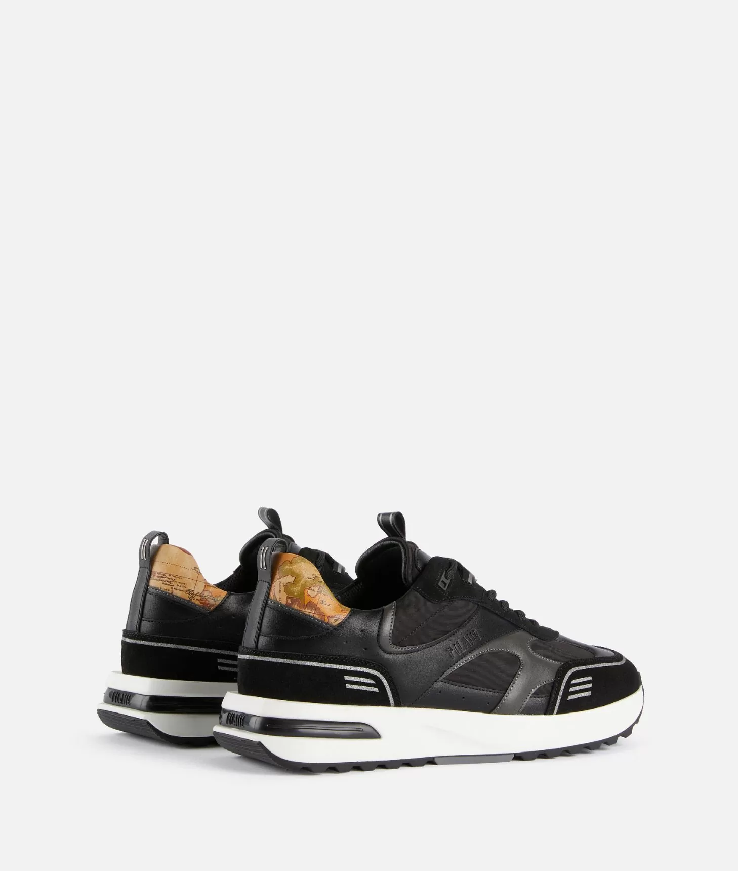 Alviero martini 1a classe Geo Road Abu Dhabi sneakers in nylon ed eco nappa Nere Prezzo Ridotto