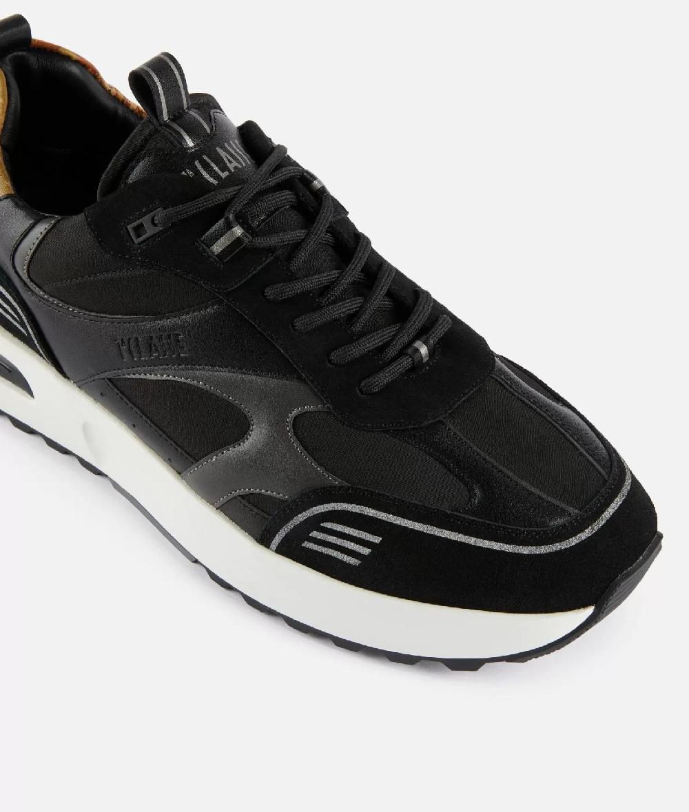 Alviero martini 1a classe Geo Road Abu Dhabi sneakers in nylon ed eco nappa Nere Prezzo Ridotto