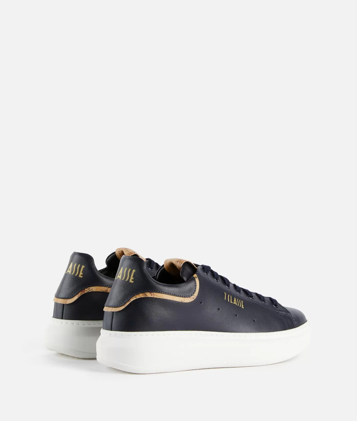 Alviero martini 1a classe Sneakers in pelle liscia con doppio logo 1ᴬ Classe Blu Scuro Online