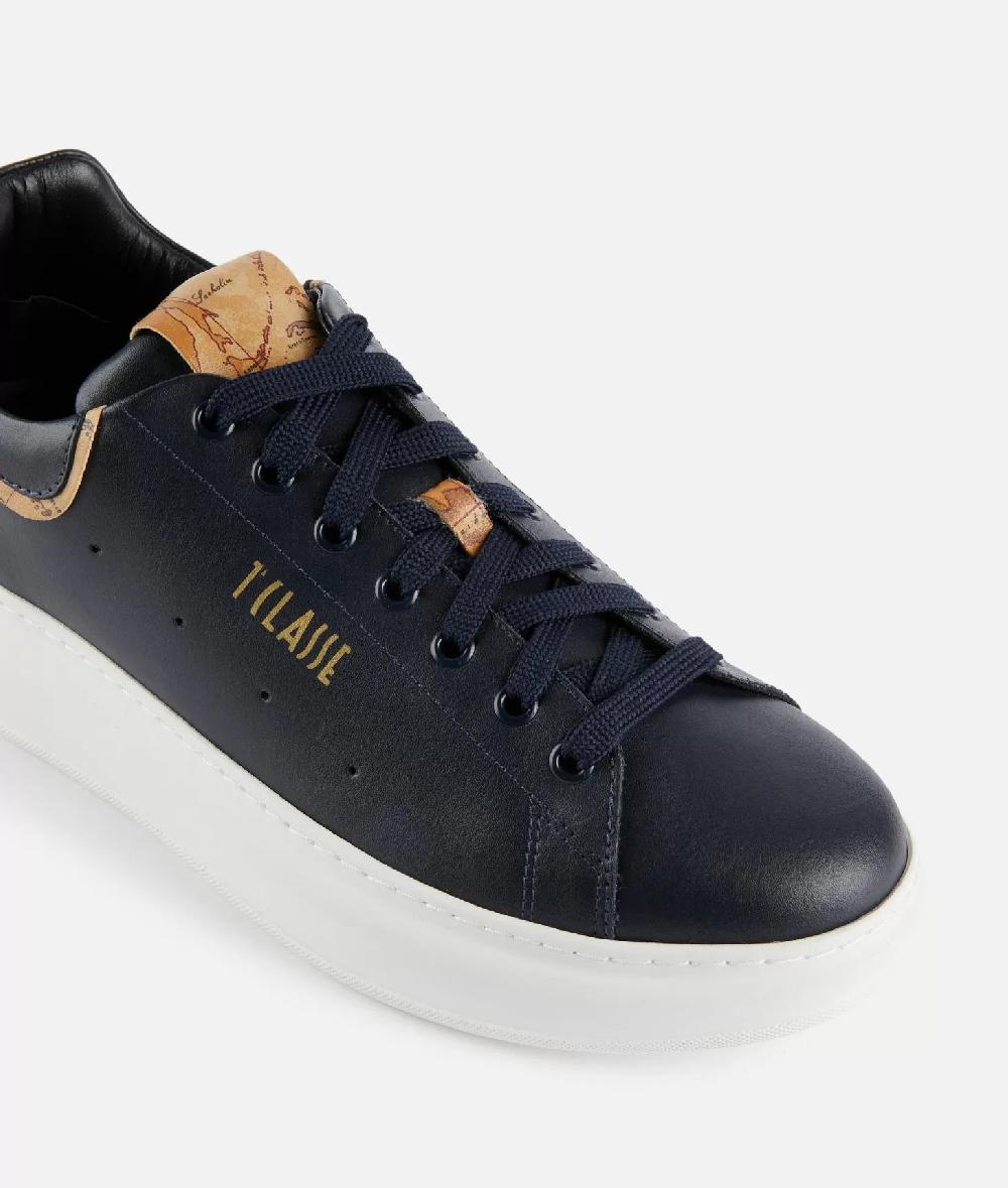 Alviero martini 1a classe Sneakers in pelle liscia con doppio logo 1ᴬ Classe Blu Scuro Online