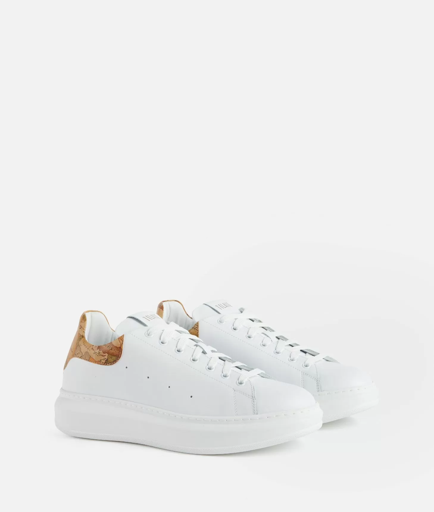 Alviero martini 1a classe Sneakers in pelle liscia Bianche Vendita Economica