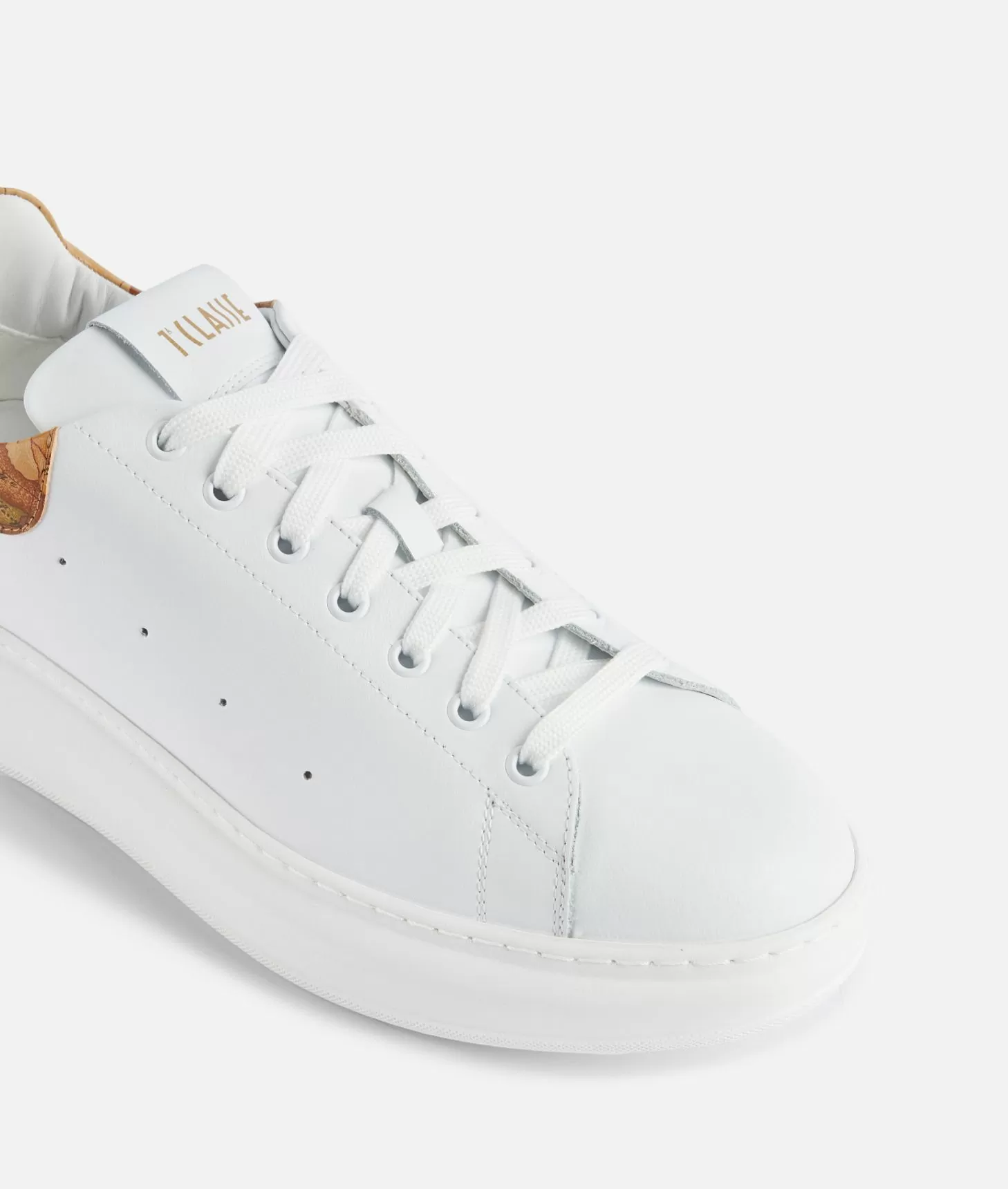Alviero martini 1a classe Sneakers in pelle liscia Bianche Vendita Economica