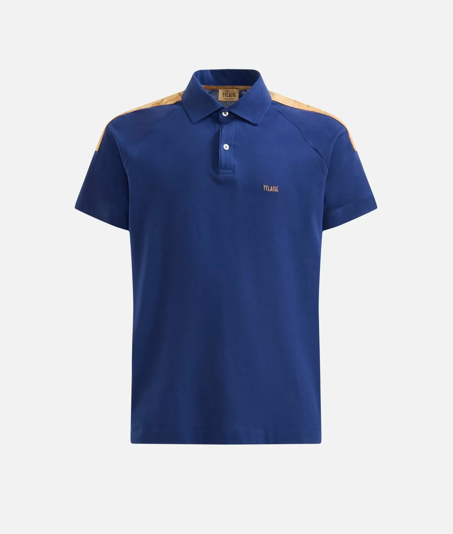 Alviero martini 1a classe Polo in cotone stretch con dettagli spalle Blu Klein Vendita