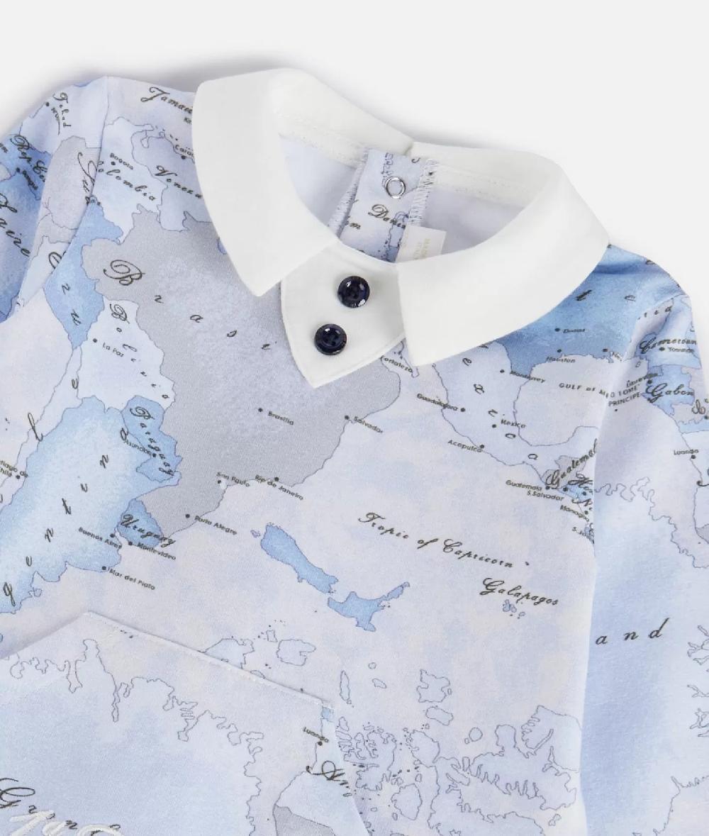 Alviero martini 1a classe Tutina in cotone Geo Lord Azzurra Affare Del Giorno