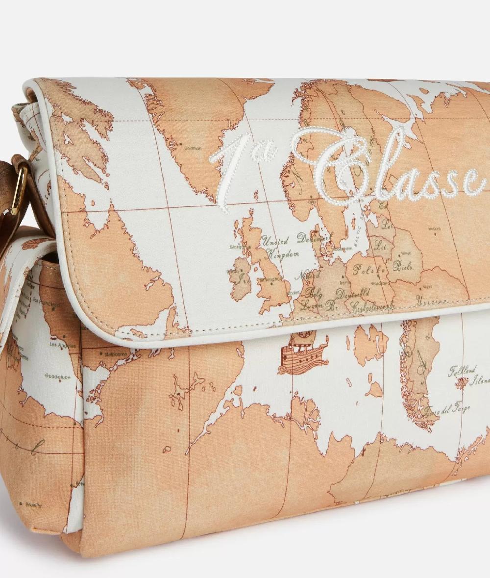 Alviero martini 1a classe Borsa a tracolla con mappa Geo Classic Panna I Più Venduti