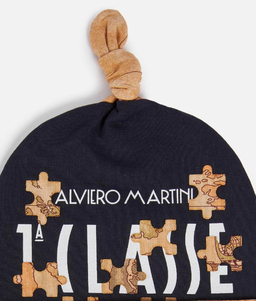 Alviero martini 1a classe Cappellino in cotone Geo Puzzle Blu In Saldo