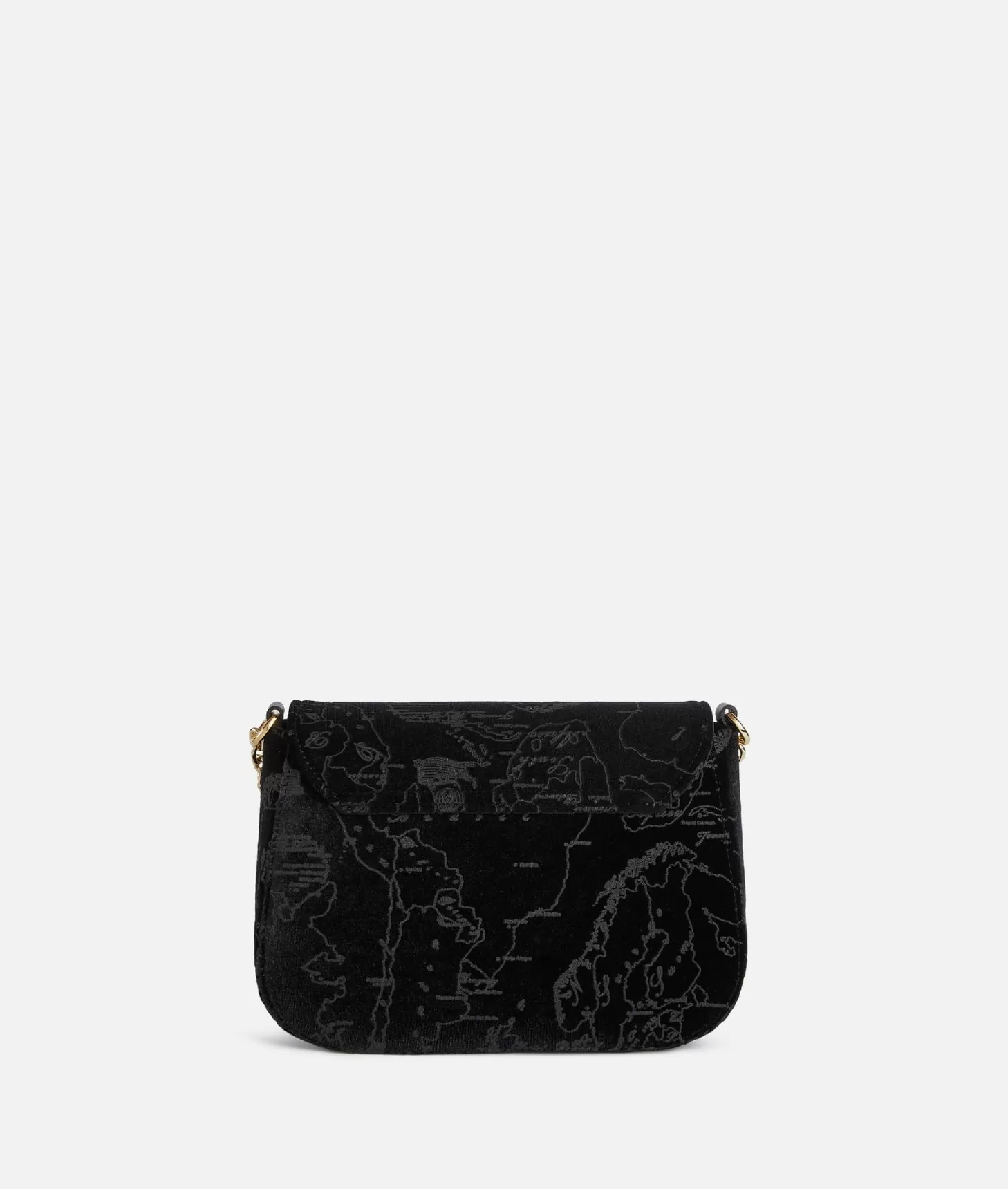Alviero martini 1a classe Moments Bag tracolla con patta e catena in velluto Geo Filetto Nera 2025