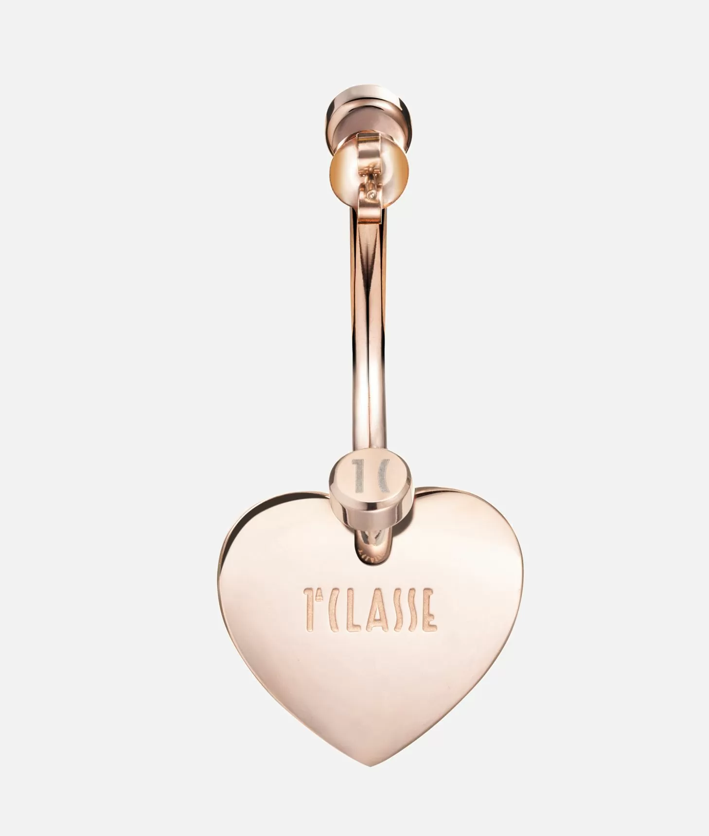 Alviero martini 1a classe Love Lane orecchini in acciaio con pendente a cuore in pelle Promozione