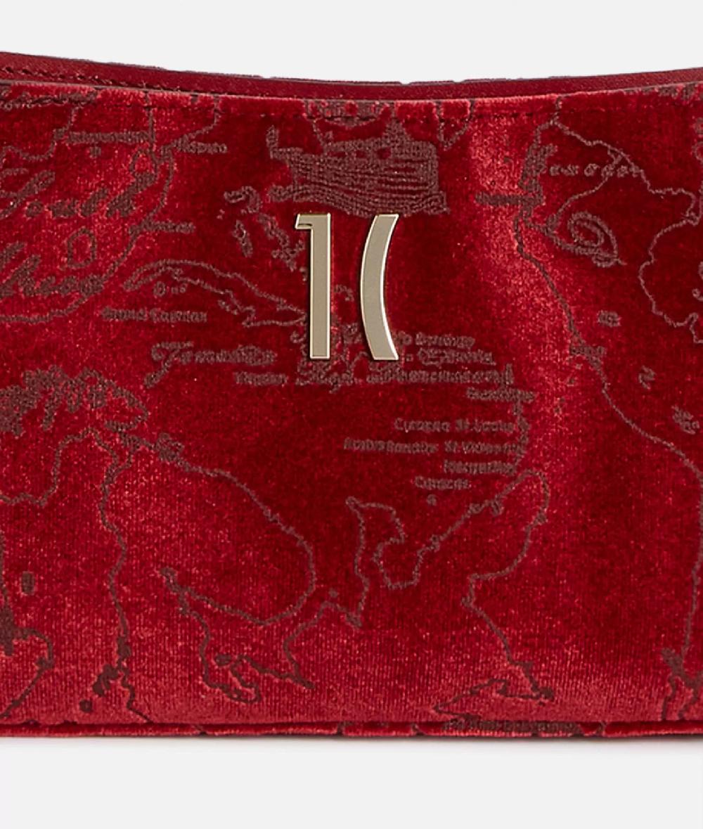 Alviero martini 1a classe Moments Bag pochette con tracolla e catena Rosso Spedizione Gratuita