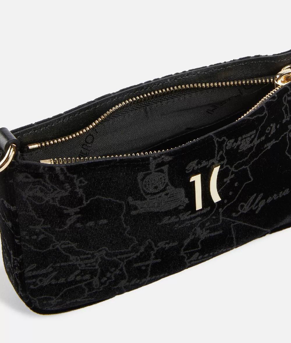 Alviero martini 1a classe Moments Bag pochette con tracolla e catena Nero Pezzi Unici