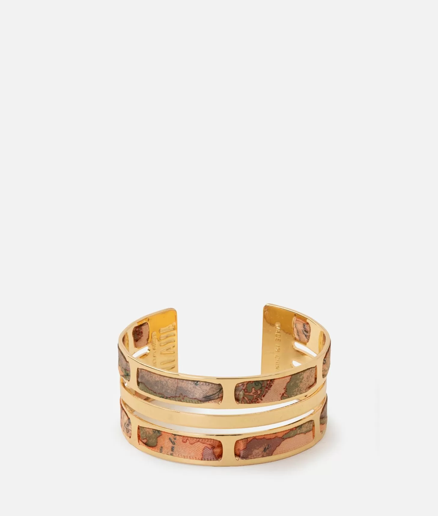 Alviero martini 1a classe Bangle doppio con nastro Geo Classic Oro Chiaro Qualità Garantita
