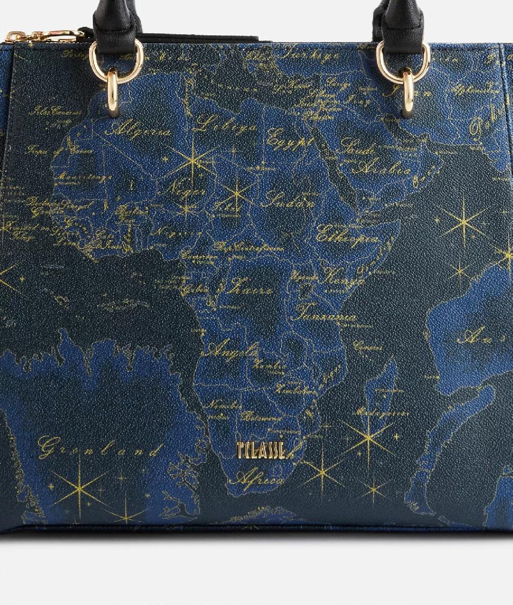 Alviero martini 1a classe Geo Midnight borsa shopping Blu Notte Outlet
