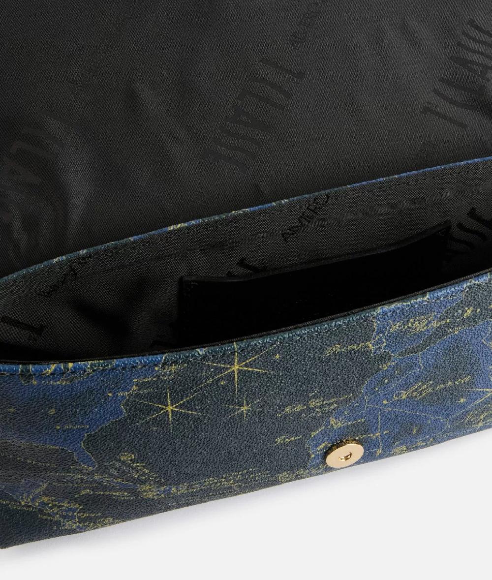 Alviero martini 1a classe Geo Midnight pochette con patta Blu Notte Offerte