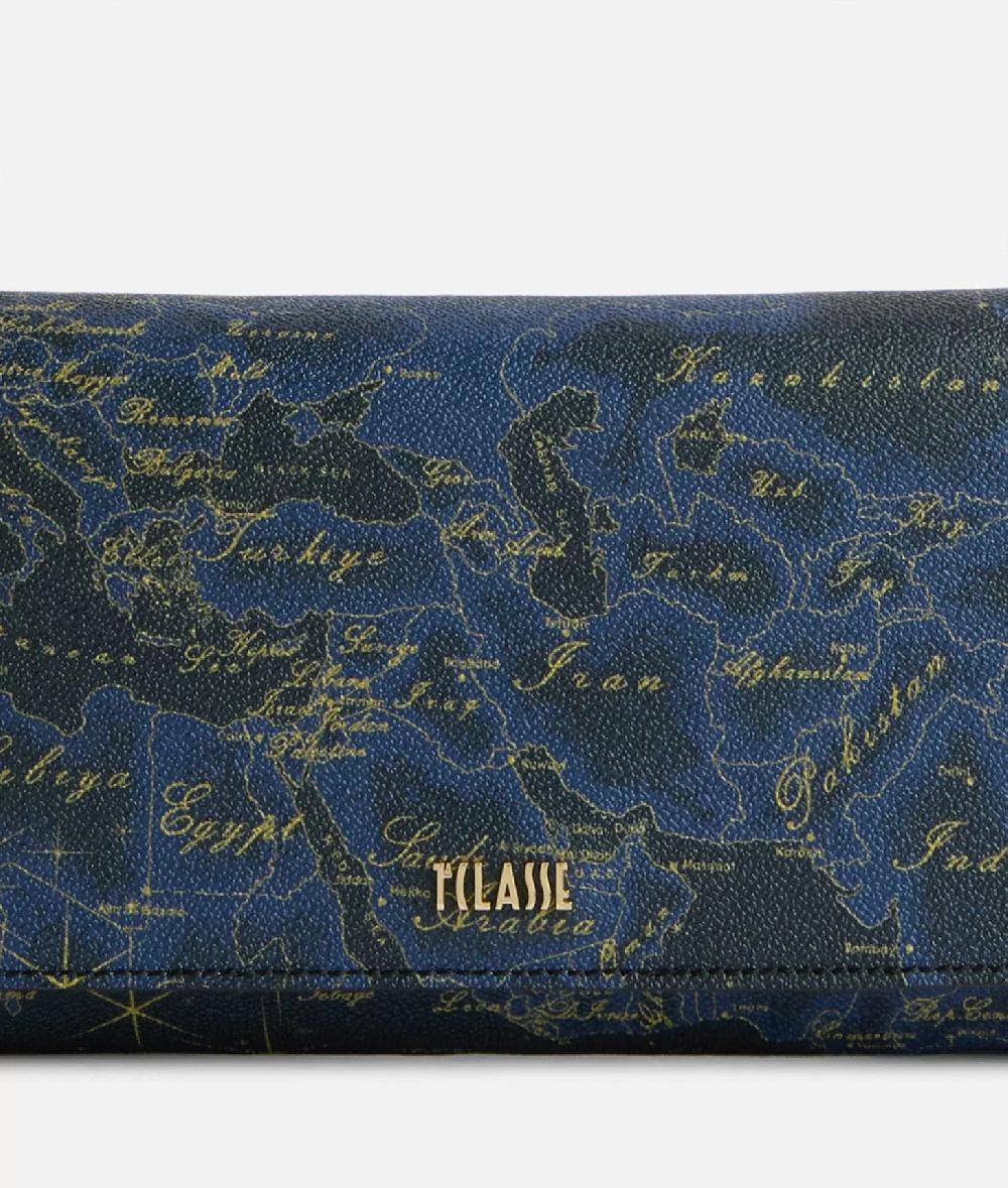 Alviero martini 1a classe Geo Midnight pochette con patta Blu Notte Offerte