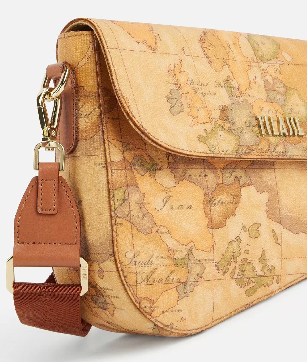 Alviero martini 1a classe Borsa a tracolla con patta in tessuto stampa Geo Classic Naturale Qualità Garantita