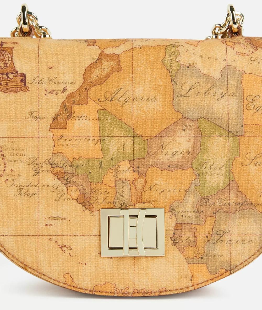 Alviero martini 1a classe Tracollina tonda in tessuto stampa Geo Classic Naturale Negozi Online