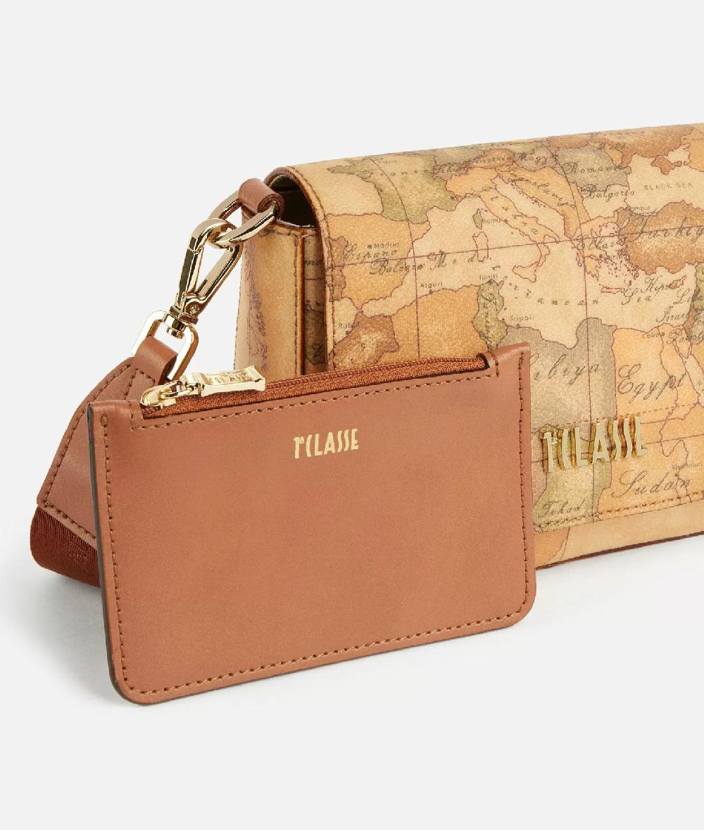 Alviero martini 1a classe Borsa a tracolla in tessuto stampa Geo Classic Naturale Consegna Veloce