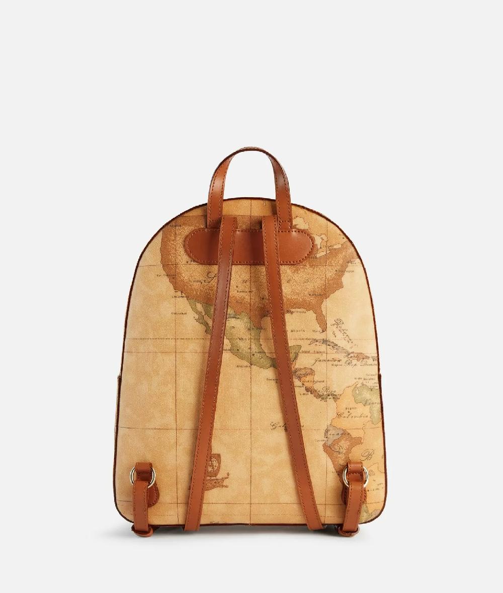 Alviero martini 1a classe Zaino tre tasche in tessuto stampa Geo Classic Naturale Economico