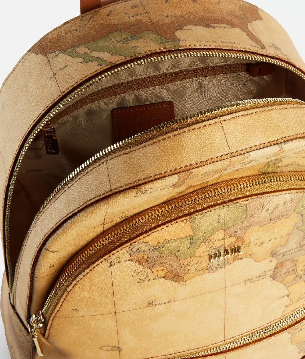 Alviero martini 1a classe Zaino tre tasche in tessuto stampa Geo Classic Naturale Economico