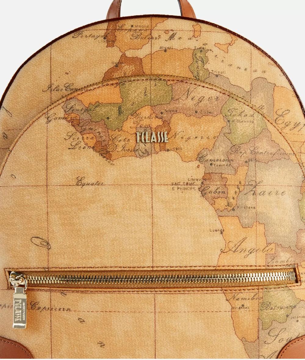 Alviero martini 1a classe Zaino tre tasche in tessuto stampa Geo Classic Naturale Economico