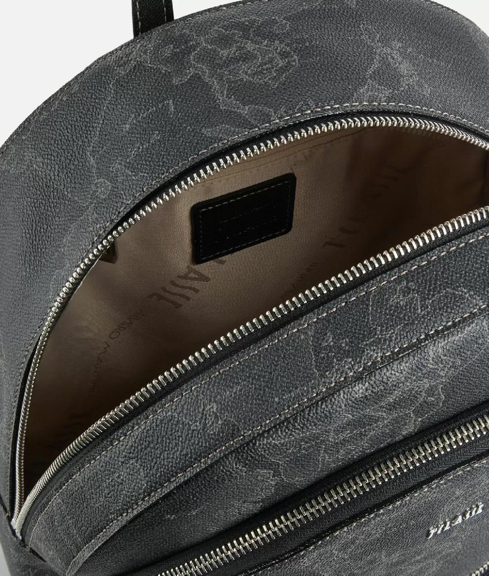 Alviero martini 1a classe Zaino tre tasche in tessuto stampa Geo Night Nero Online