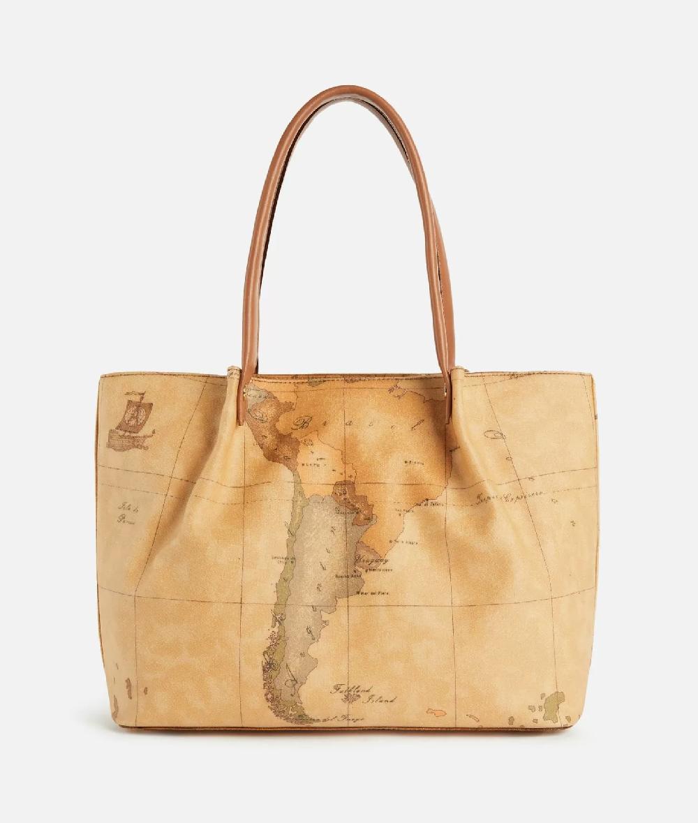 Alviero martini 1a classe Borsa shopping in tessuto stampa Geo Classic Naturale Spedizione Gratuita