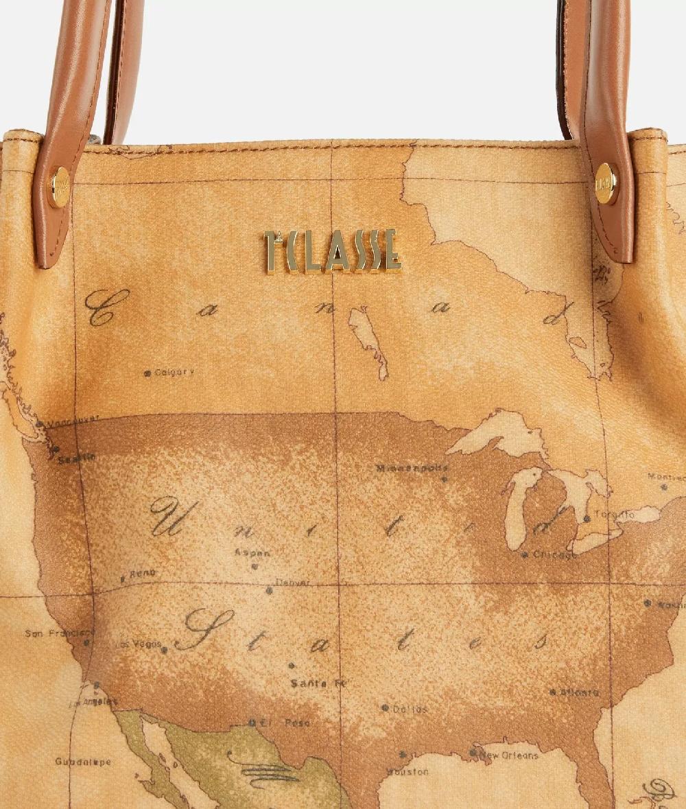 Alviero martini 1a classe Borsa shopping in tessuto stampa Geo Classic Naturale Spedizione Gratuita