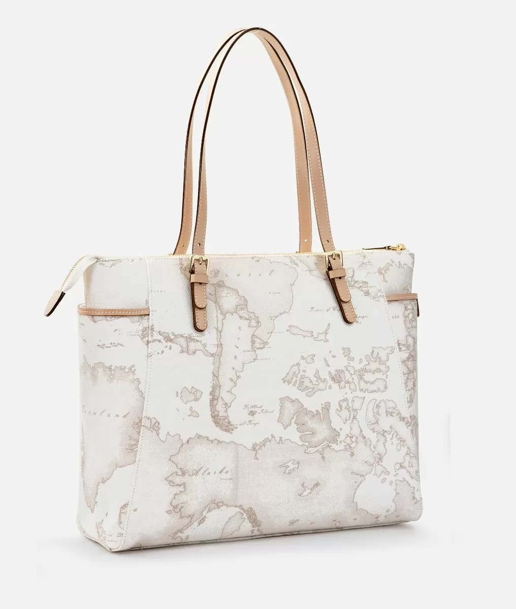 Alviero martini 1a classe Geo White tote bag grande Qualità Garantita