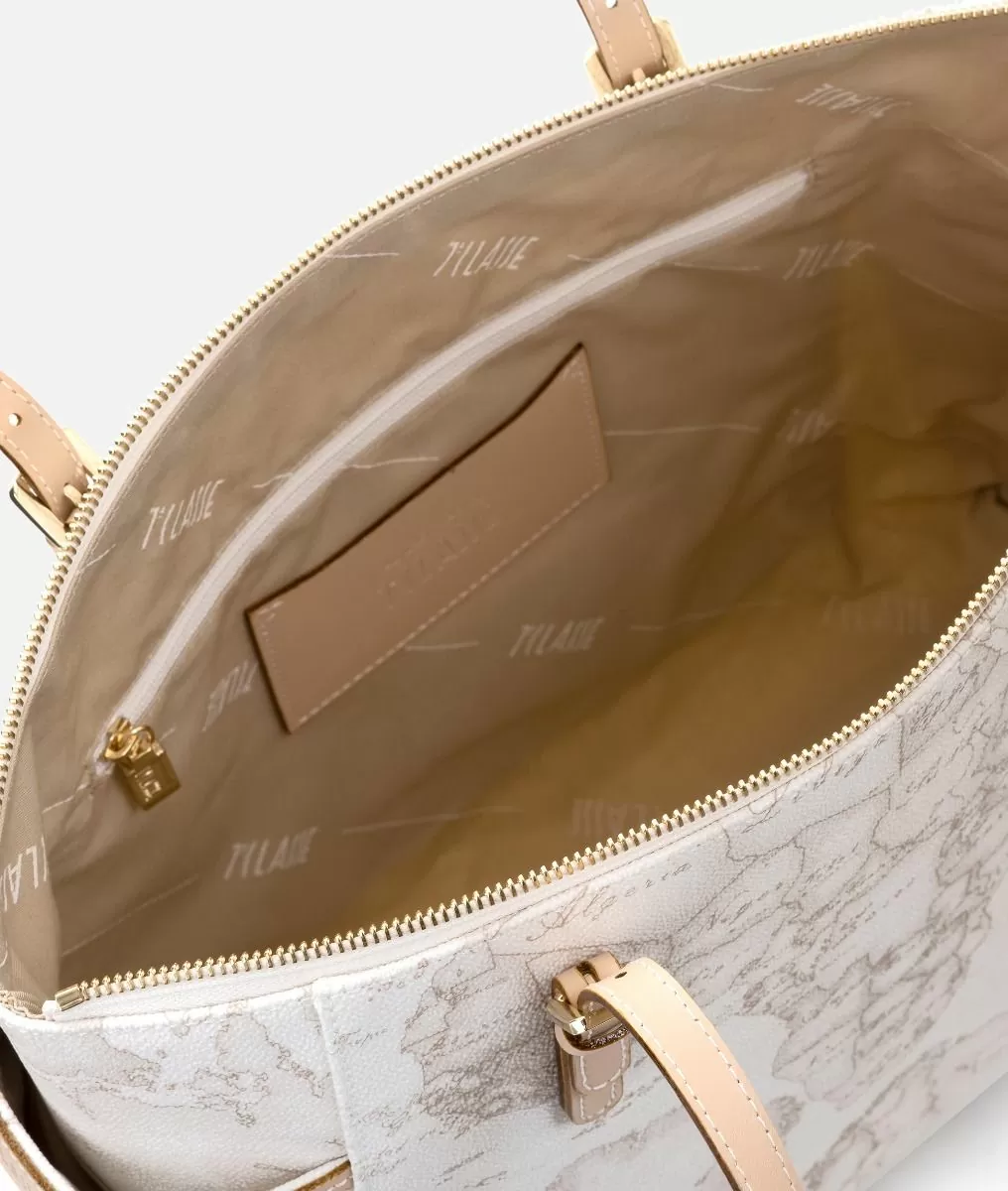Alviero martini 1a classe Geo White tote bag grande Qualità Garantita