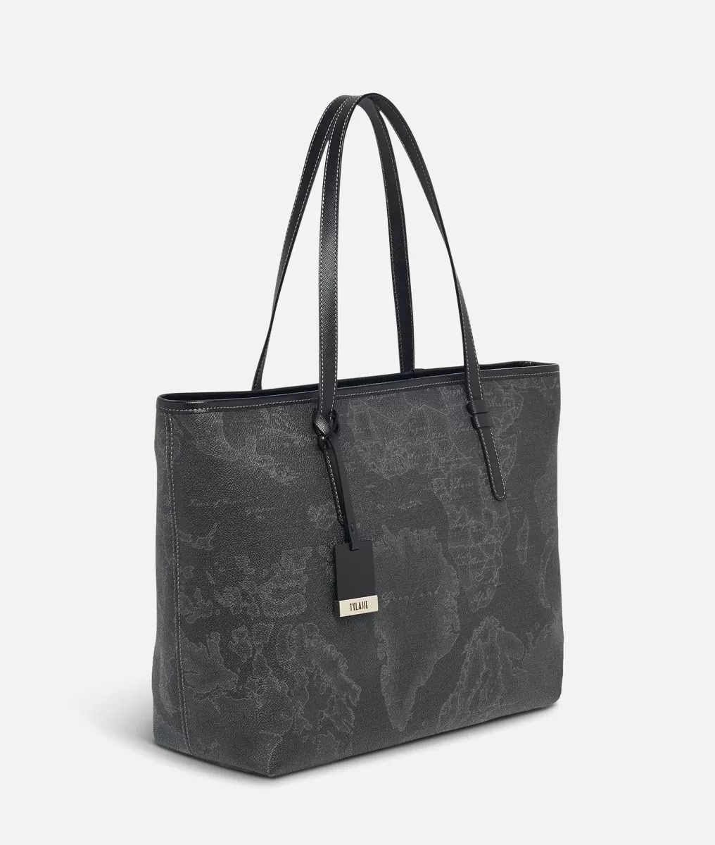Alviero martini 1a classe Geo Black Borsa shopping grande Geo Dark Affare Del Giorno